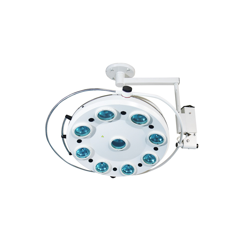 Takmonterad 9-håls halogenskugglös kallljuskirurgisk lampa Takmonterad 9-håls halogenskugglös kallljuskirurgisk lampa